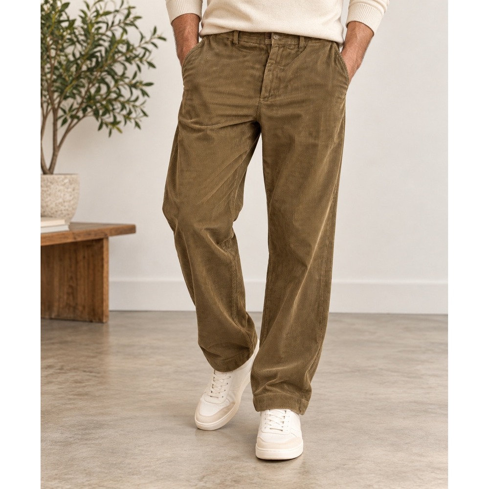Vintage Polo Ralph Lauren Brown Wide Wale Corduroy Pants 36x30 Mens Trousers